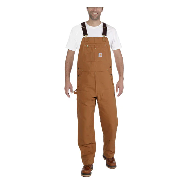CARHARTT RELAXED FIT DUCK BIB OVERALL BROWN - Image 4