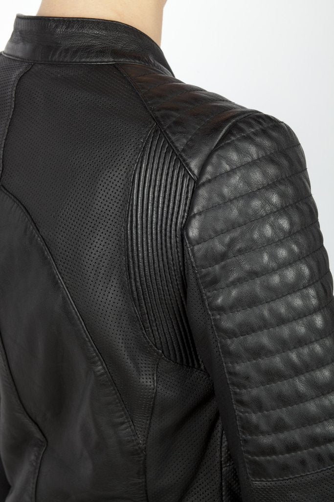 Wild & Free Black Motorcycle Jacket Women - Image 15