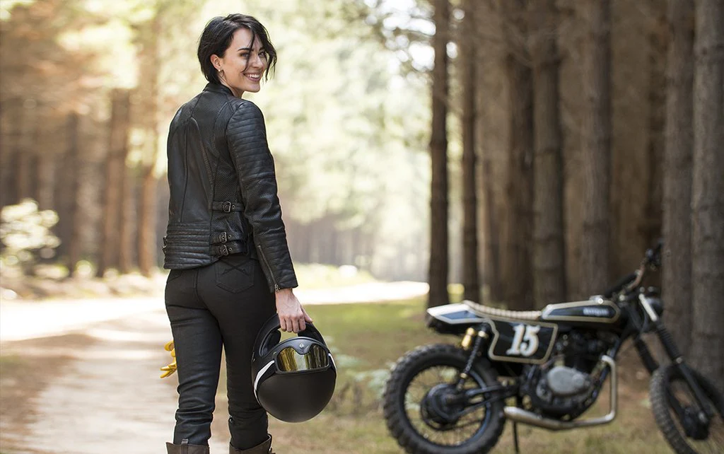 Wild & Free Black Motorcycle Jacket Women - Image 17