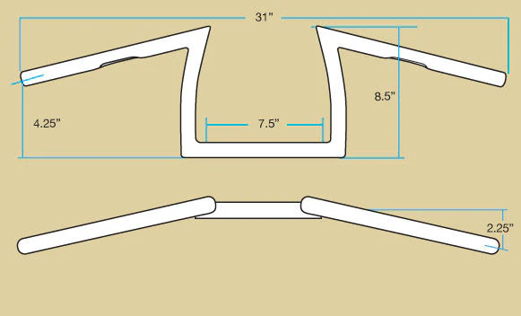 KEYSTONE XL HANDLEBARS 1" - BLACK - Image 3
